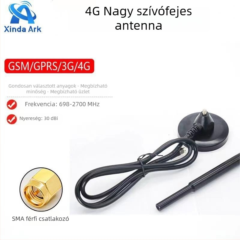 IoT automata antena szívófejes, teljes sávú 4G/LTE/3G/GSM/GPRS, 30 dB nyereség, 50 Ω, SWR ≤ 1.5