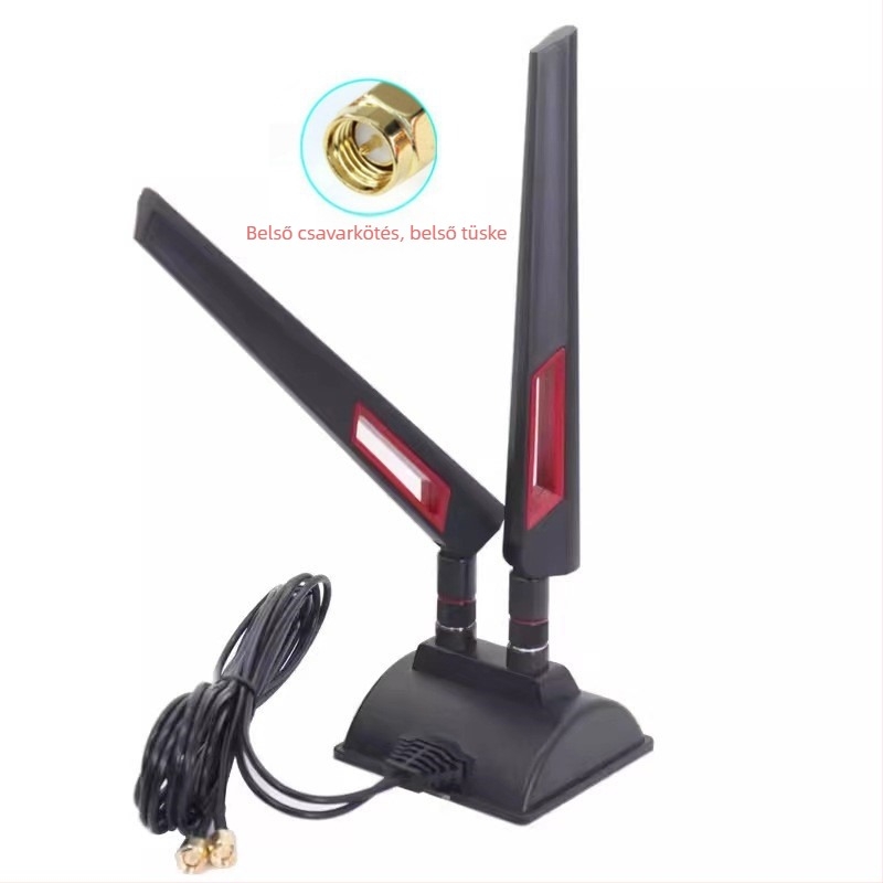 Kétsávos asztali antenna 2.4G/5.8G, omnidirekcionális, WiFi 6 routerhez, nagy nyereség