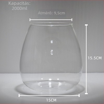 Moha mini táj üvegben – magas boroszilikát üveg, DIY irodai dekoráció, ajándék házavatóra