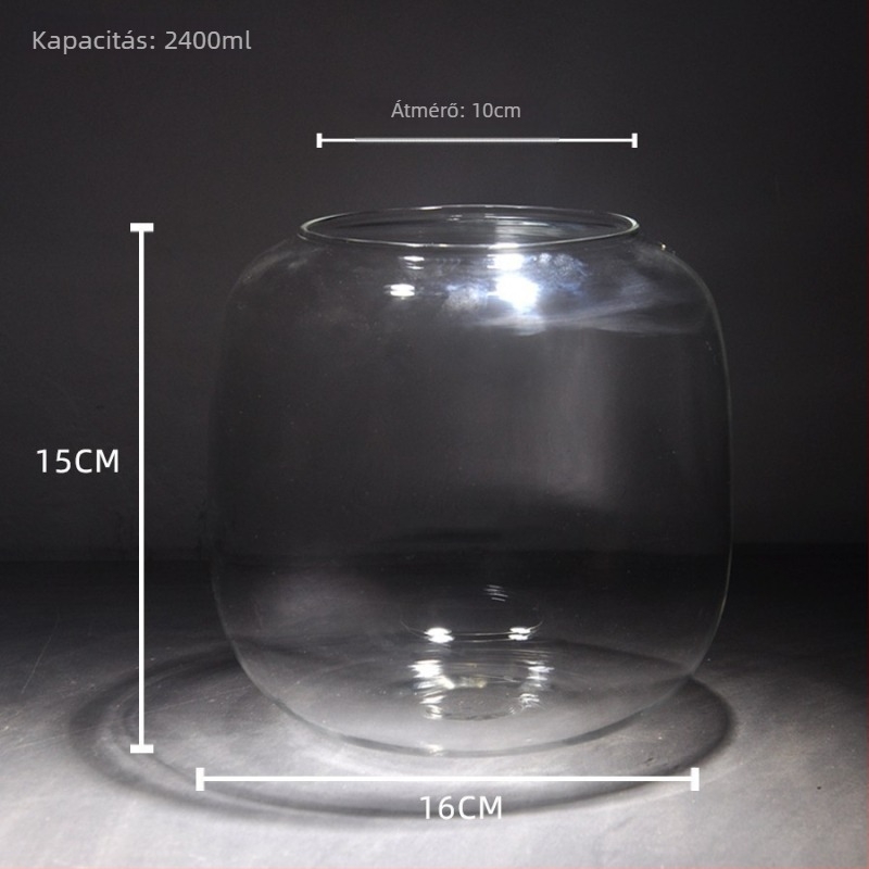 Moha mini táj üvegben – magas boroszilikát üveg, DIY irodai dekoráció, ajándék házavatóra