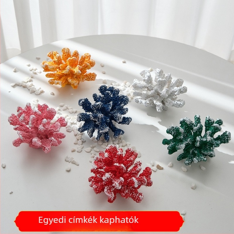 Műgyantából készült korall akváriumhoz – tájkép-dekoráció, mini díszek