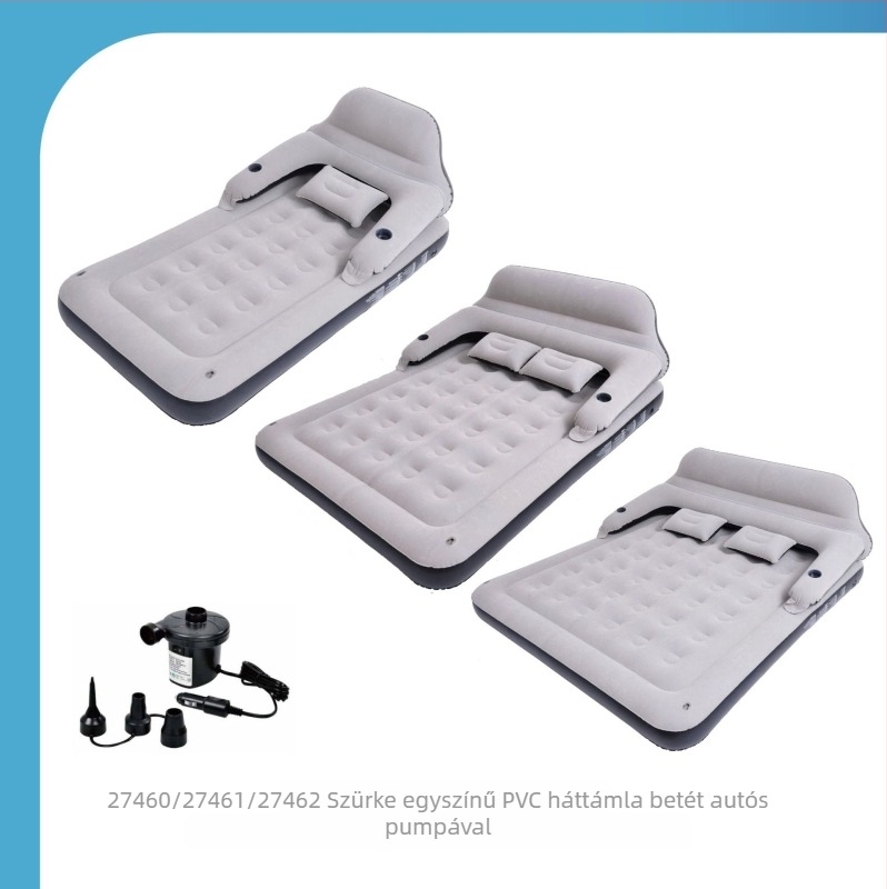 JILONG felfújható ágy háttámlával, vastagított hátsó támla, hordozható kültéri matrac, 6 kg, flockos felület