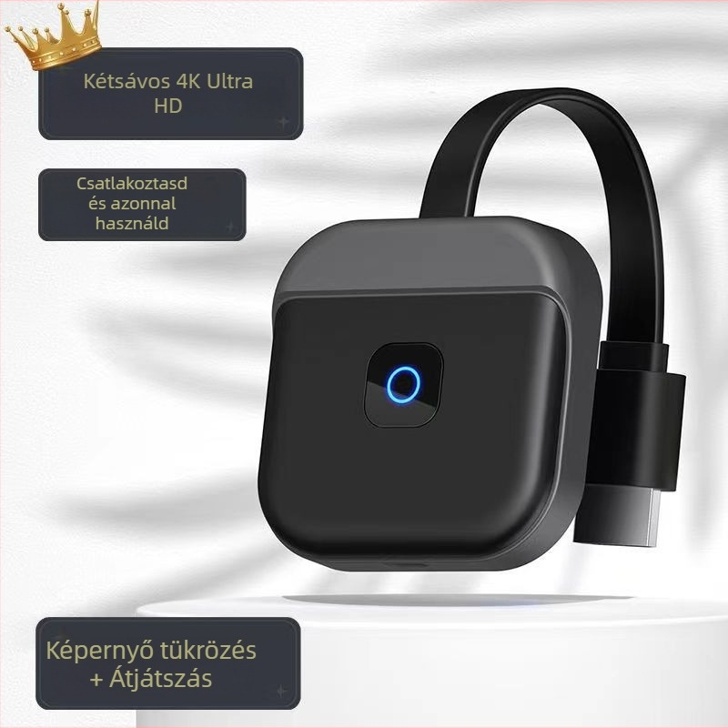 G59 Nélküli képernyő tükrözés vevő, HDMI 1080p, AM8268, 1GB RAM, iOS-kompatibilis