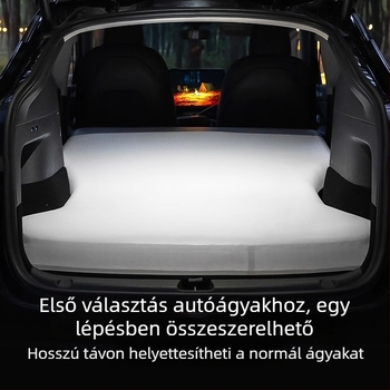 Tesla Model Y hátsó ülésekhez illeszkedő autóba való felfújható matrac – éjszakai kempinghez (PVC)