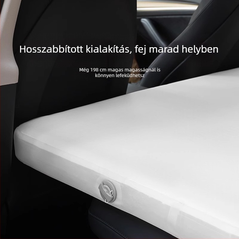 Tesla Model Y hátsó ülésekhez illeszkedő autóba való felfújható matrac – éjszakai kempinghez (PVC)