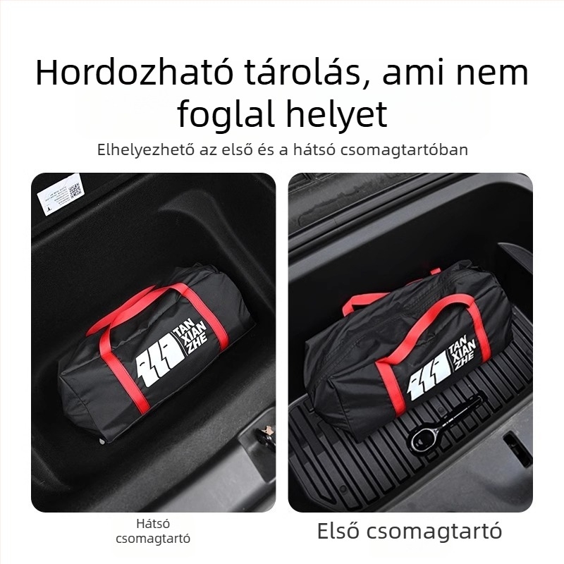 Tesla Model Y hátsó ülésekhez illeszkedő autóba való felfújható matrac – éjszakai kempinghez (PVC)