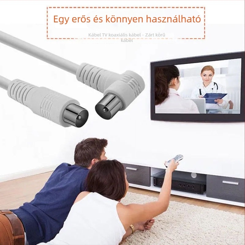 Adapterkábel kábeltévé RF vonalhoz F-típusú csatlakozóval — Márka: Semleges; Típus: Adapterkábel; Interfész: Egyéb