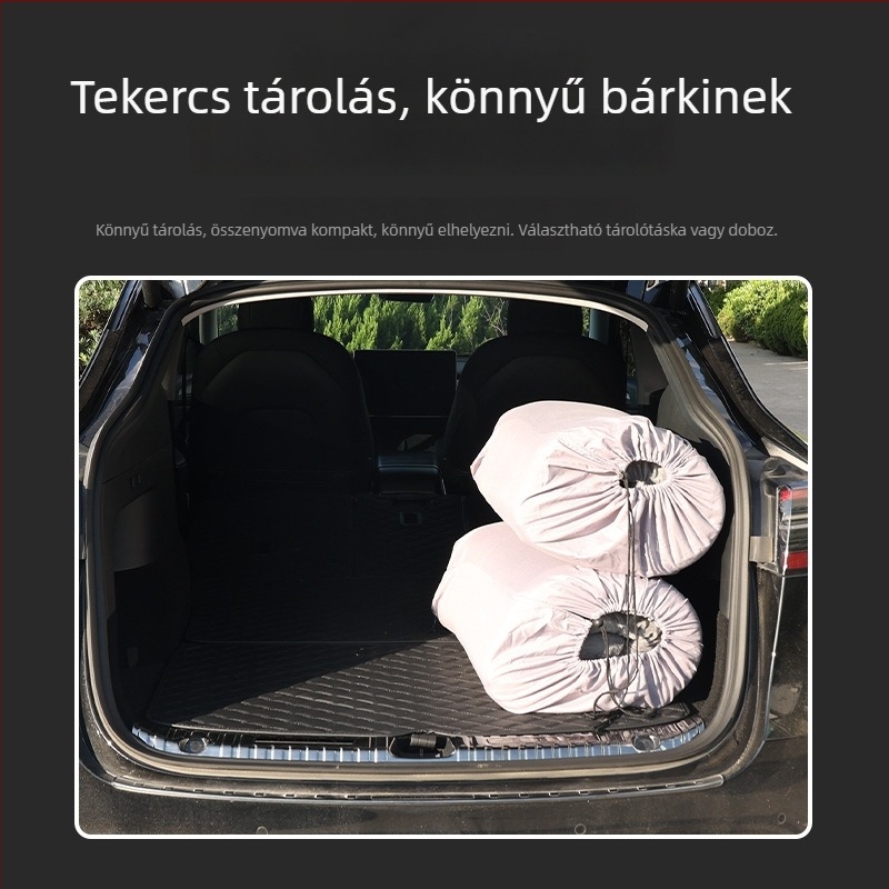 Tesla Model Y/3 kompatibil memóriahab matrac autó-kempinghez – nem felfújható, 10 kg, teherbírás 300 kg, logóval ellátva