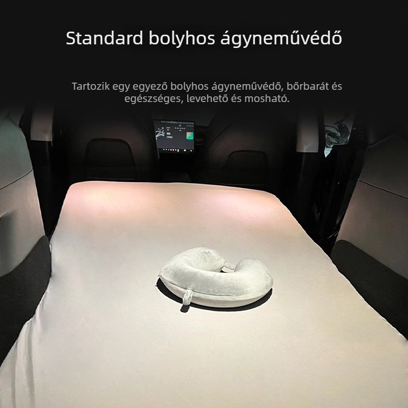 Tesla Model Y/3 kompatibil memóriahab matrac autó-kempinghez – nem felfújható, 10 kg, teherbírás 300 kg, logóval ellátva