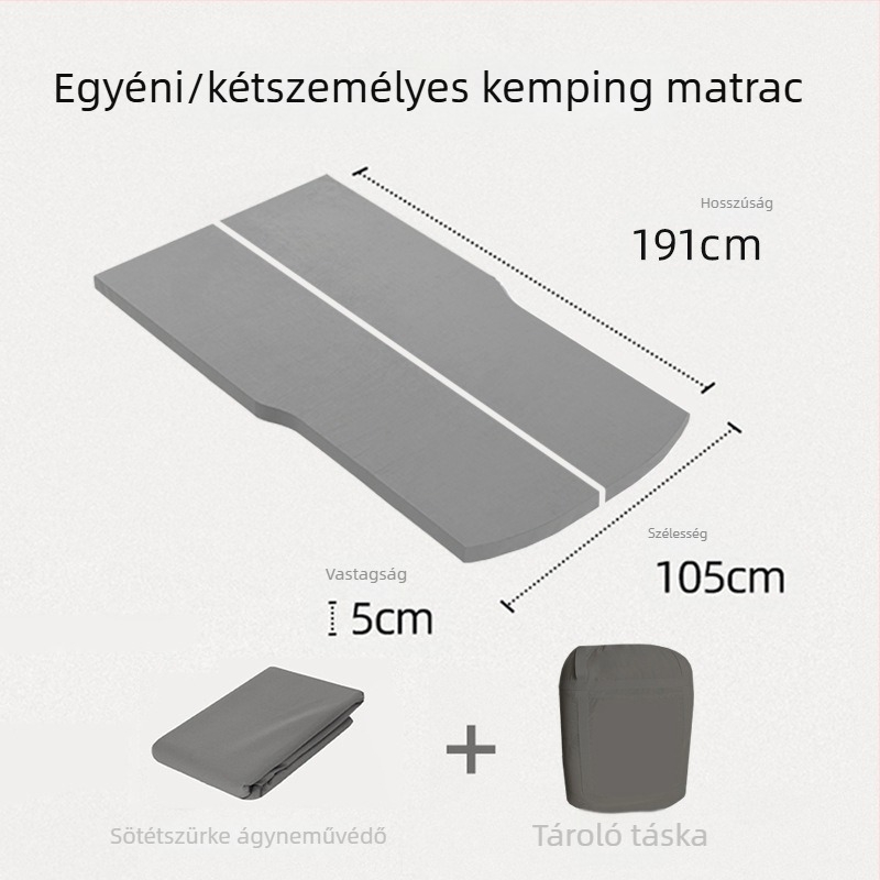 Tesla Model Y/3 kompatibil memóriahab matrac autó-kempinghez – nem felfújható, 10 kg, teherbírás 300 kg, logóval ellátva