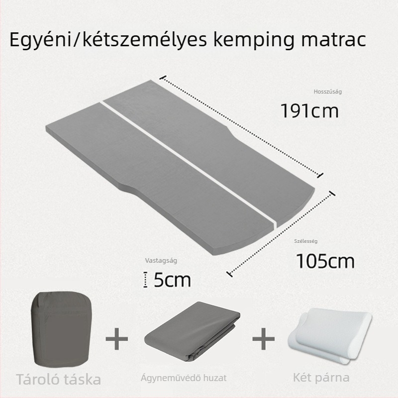 Tesla Model Y/3 kompatibil memóriahab matrac autó-kempinghez – nem felfújható, 10 kg, teherbírás 300 kg, logóval ellátva