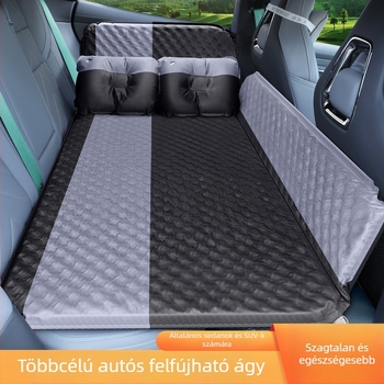 Autóba való felfújható ágy a hátsó ülésre — univerzális szedánhoz, flocking anyag, automata felfújás