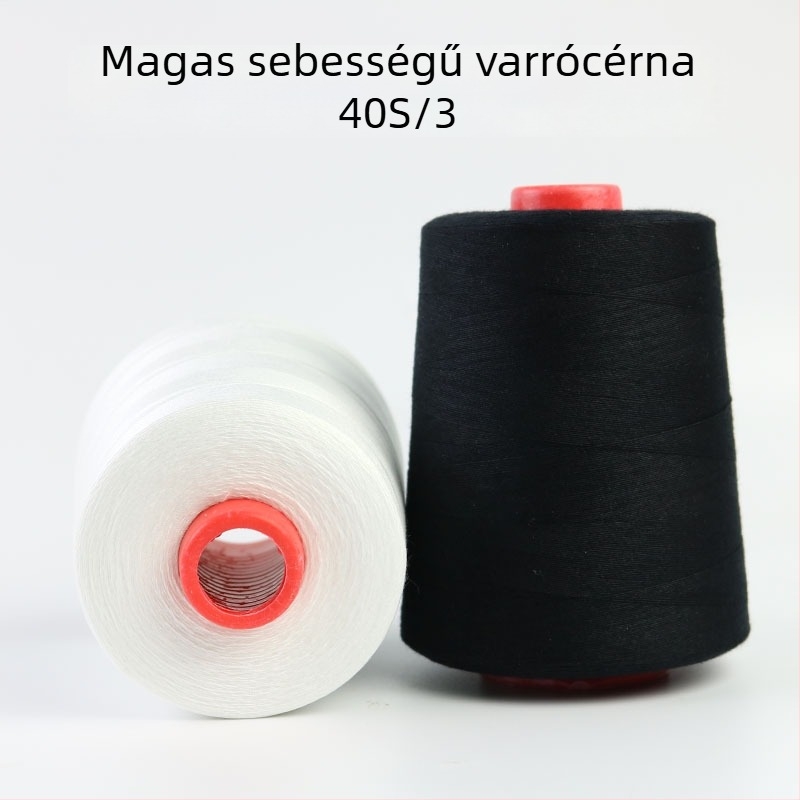 Varrócérna, nagy tekercs, 100% fényes poliészter, magas sebességű varráshoz – alkalmas ruházatra és quiltelésre
