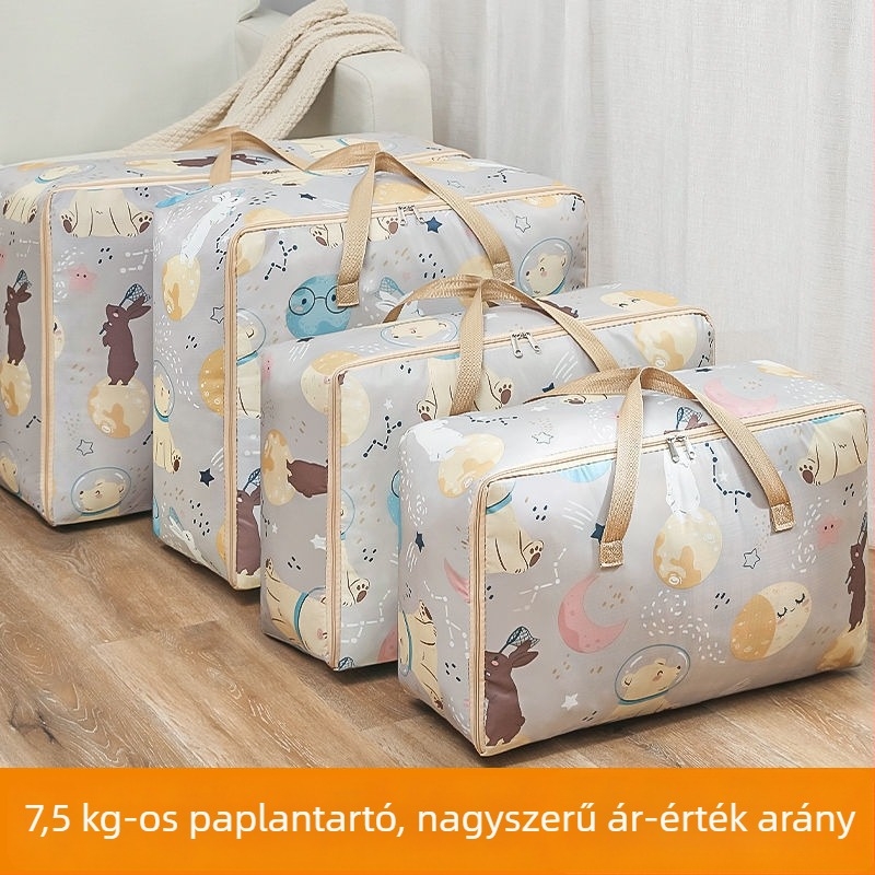 Vízálló tároló táska paplanok és ruhák számára, Oxford anyagból, többfunkciós