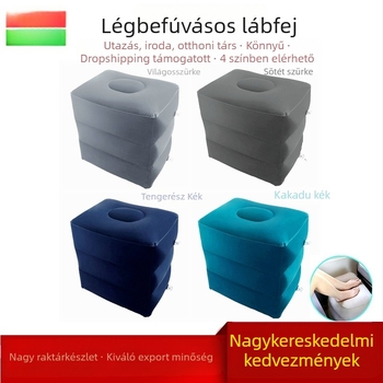 Felfújható lábtámasz, flockolt PVC, 0,4 mm vastagság, állítható, modell ZM403046-0202