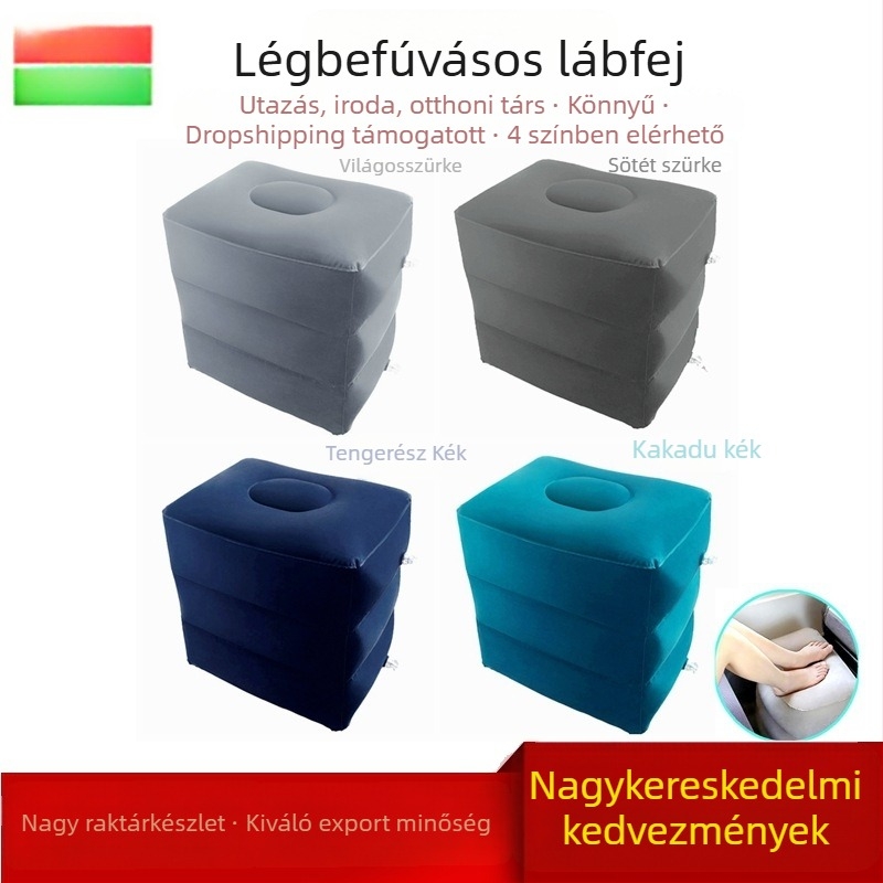 Felfújható lábtámasz, flockolt PVC, 0,4 mm vastagság, állítható, modell ZM403046-0202