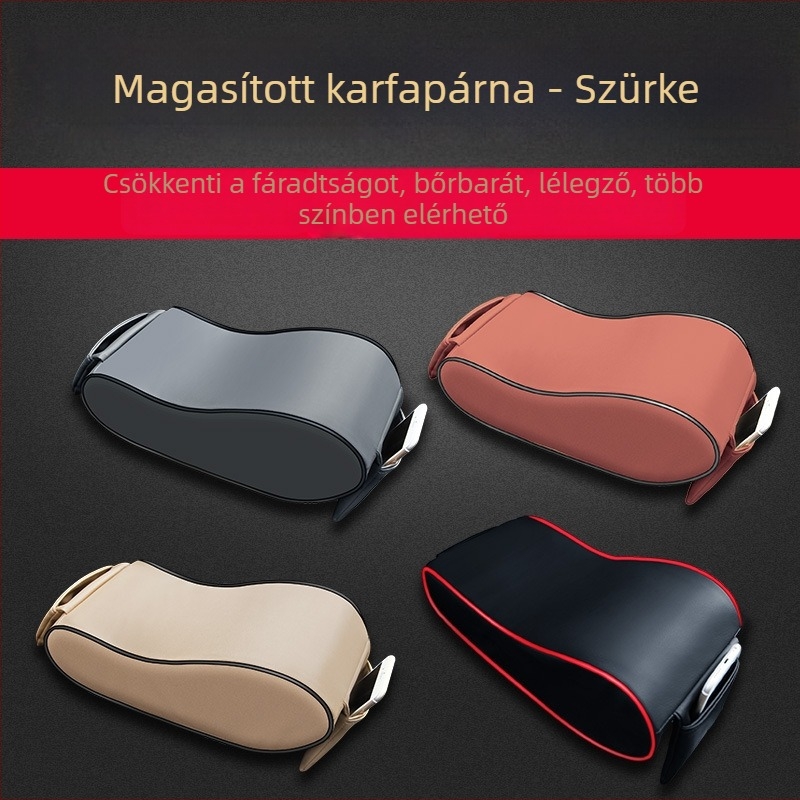 PU magasságot növelő kartámasz párna autóhoz, bőr borítással, szivaccsal töltve, kompatibilis több mint 99%-os modellhez