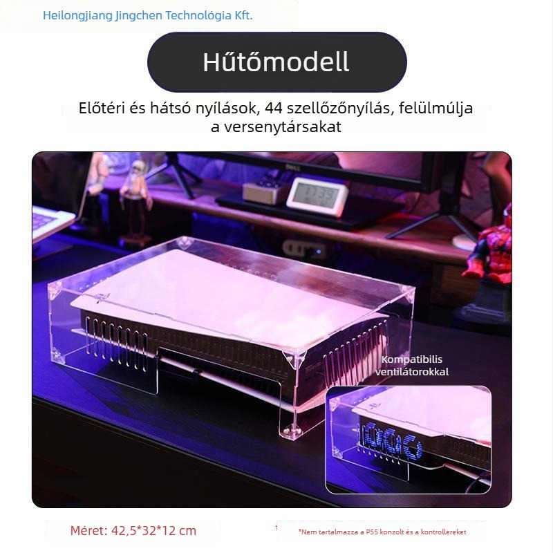 Akril porvédő burkolat – DC modell, Blue Whale, univerzális, egy fedéllel