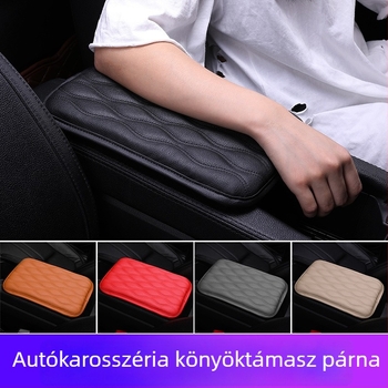 Autó karfához középső párna — univerzális, pamut + PU bőr, csúszásmentes, testreszabható