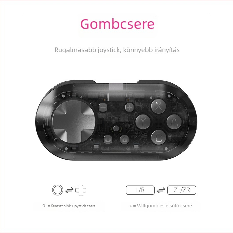 Játékvezérlő YS54 - Vezeték nélküli rezgő funkcióval Switch/Android/PC-hez, TYPE-C interfész, ABS+PC