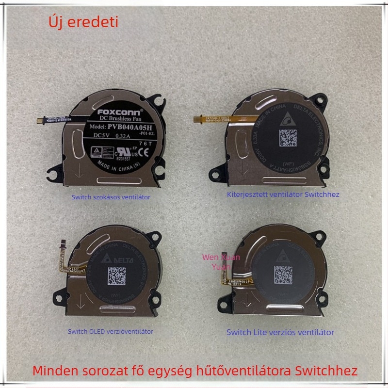 Switch OLED/Lite hűtőventilátor beépített radiátorral — kompatibil a Switch sorozattal, 60 g, alumínium ötvözet + ABS
