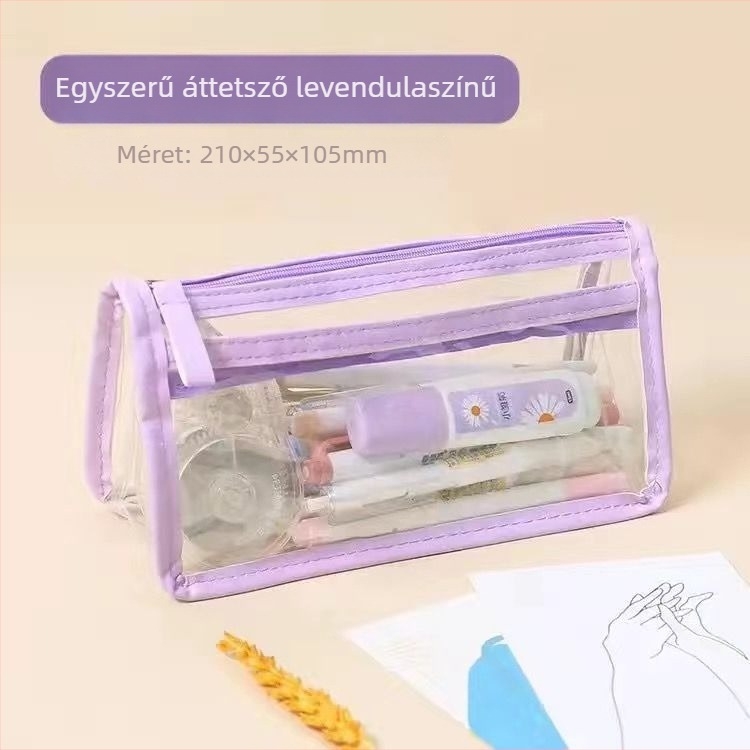 Átlátszó tolltartó, Unique Item márka, PVC anyag, Japán stílus, Uniszex kialakítás, IP engedély: Nincs