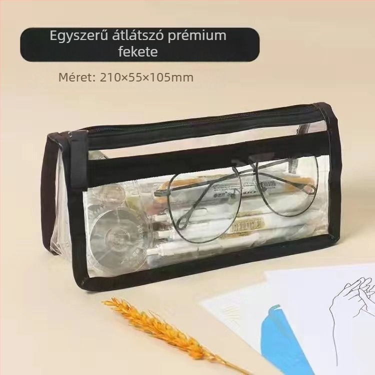 Átlátszó tolltartó, Unique Item márka, PVC anyag, Japán stílus, Uniszex kialakítás, IP engedély: Nincs