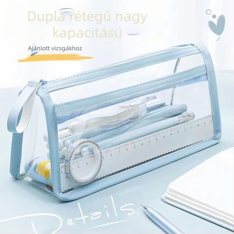 Átlátszó tolltartó, Unique Item márka, PVC anyag, Japán stílus, Uniszex kialakítás, IP engedély: Nincs