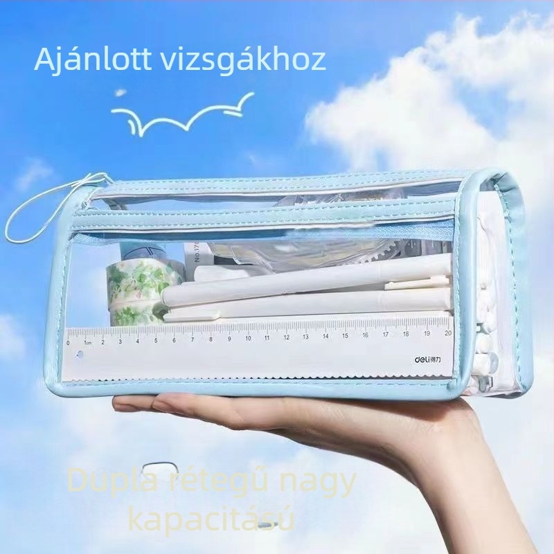 Átlátszó tolltartó, Unique Item márka, PVC anyag, Japán stílus, Uniszex kialakítás, IP engedély: Nincs