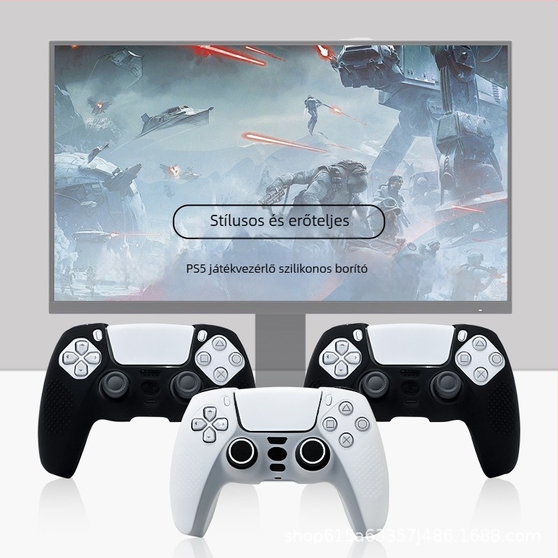 Szilikon védőhüvely PS5 és Xbox Series X kontrollerekhez — átlátszó matt felület, izzadás elleni védelem, súly 30 g