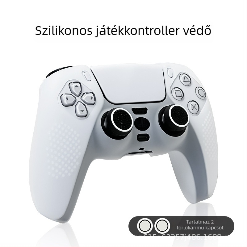 Szilikon védőhüvely PS5 és Xbox Series X kontrollerekhez — átlátszó matt felület, izzadás elleni védelem, súly 30 g