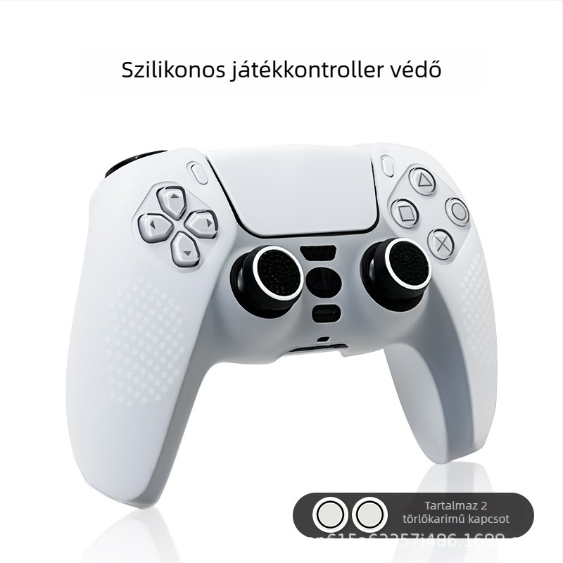 Szilikon védőhüvely PS5 és Xbox Series X kontrollerekhez — átlátszó matt felület, izzadás elleni védelem, súly 30 g