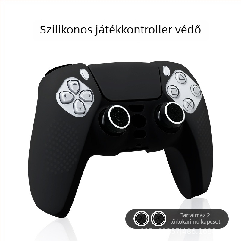 Szilikon védőhüvely PS5 és Xbox Series X kontrollerekhez — átlátszó matt felület, izzadás elleni védelem, súly 30 g