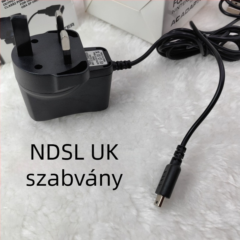 Játékkonzolos töltő PSP/NDSL/3DS/SP – kimenet 5.2V, 1.2 m kábel, bemenet 110–240V