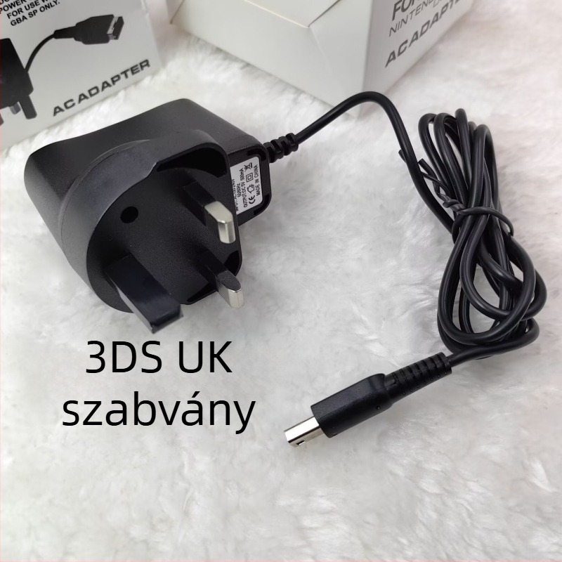 Játékkonzolos töltő PSP/NDSL/3DS/SP – kimenet 5.2V, 1.2 m kábel, bemenet 110–240V
