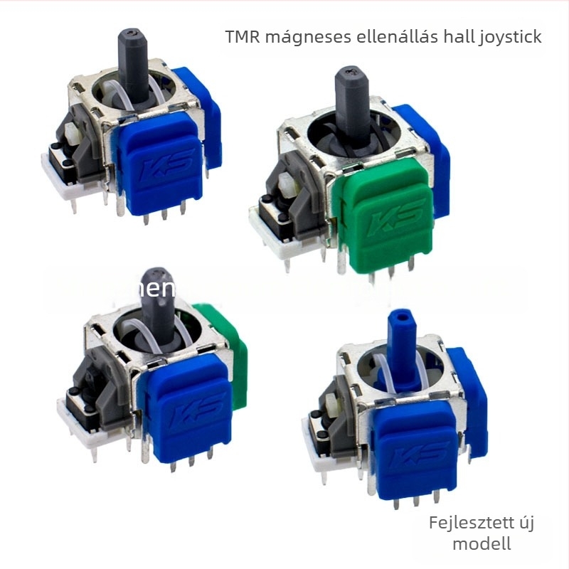 Hall joystick, modell TMR PS5/PS4/Xbox/Sw, interfész: plug-board, csatlakozás: hegesztés, anyagok: műanyag, réz, vas