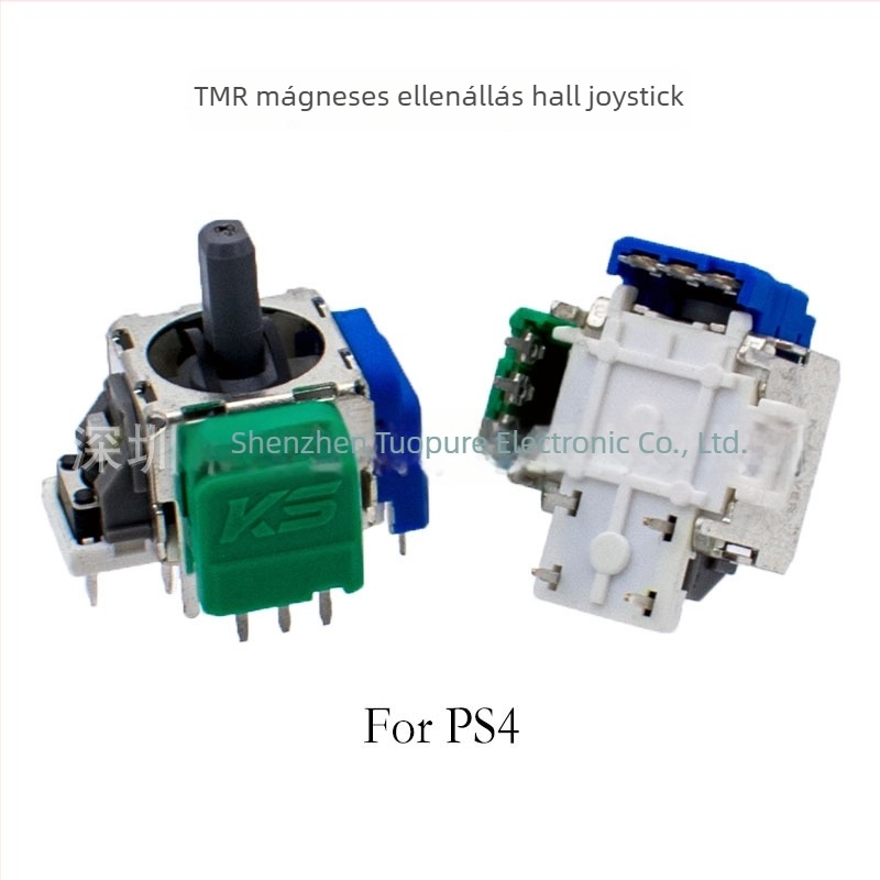 Hall joystick, modell TMR PS5/PS4/Xbox/Sw, interfész: plug-board, csatlakozás: hegesztés, anyagok: műanyag, réz, vas