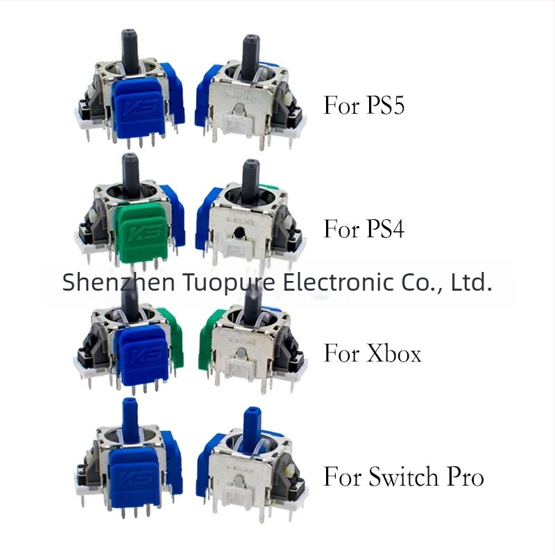 Hall joystick, modell TMR PS5/PS4/Xbox/Sw, interfész: plug-board, csatlakozás: hegesztés, anyagok: műanyag, réz, vas