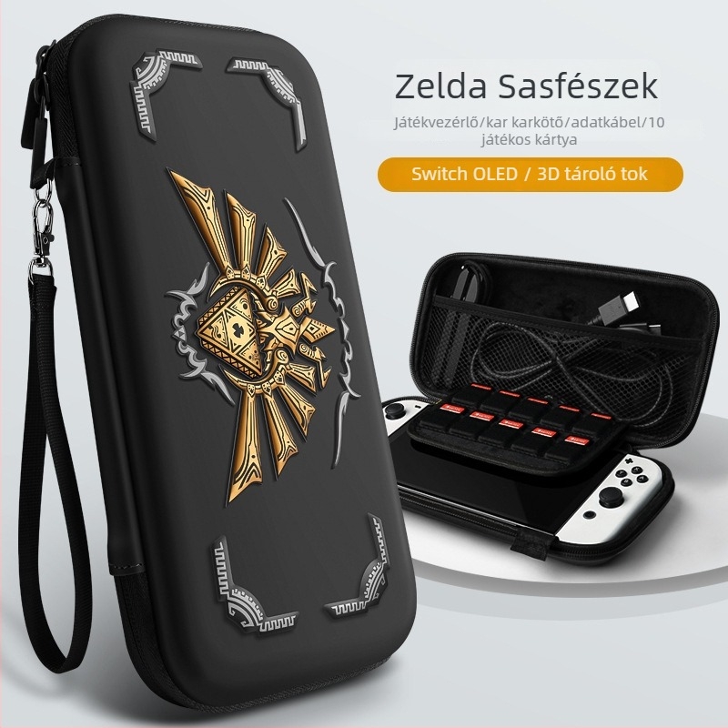 Nintendo Switch és OLED védőtok, PU+EVA tároló táska/doboz, 220 g