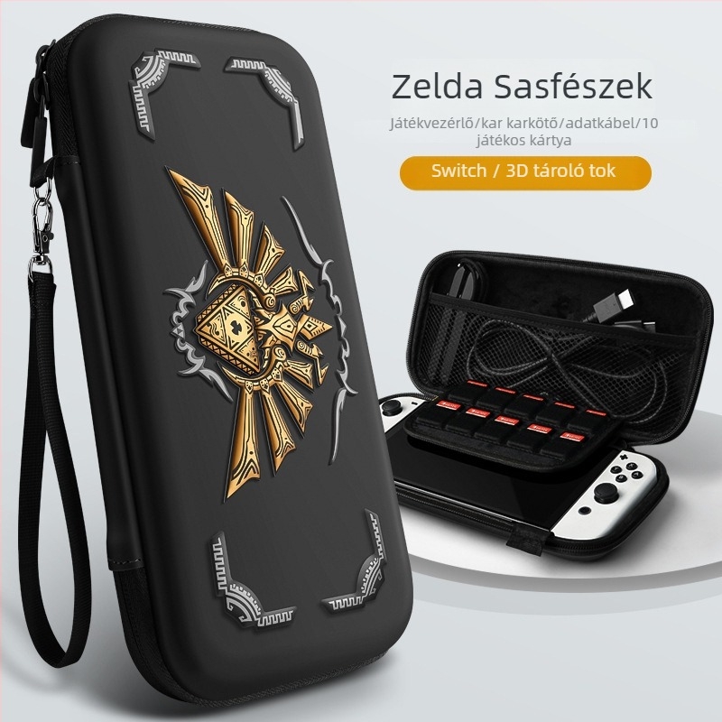 Nintendo Switch és OLED védőtok, PU+EVA tároló táska/doboz, 220 g