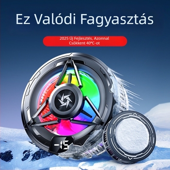 SL59 Mágneses hátsó klipsz digitális kijelzővel, félvezető hűtő radiátor okostelefonokhoz, 10W Type-C