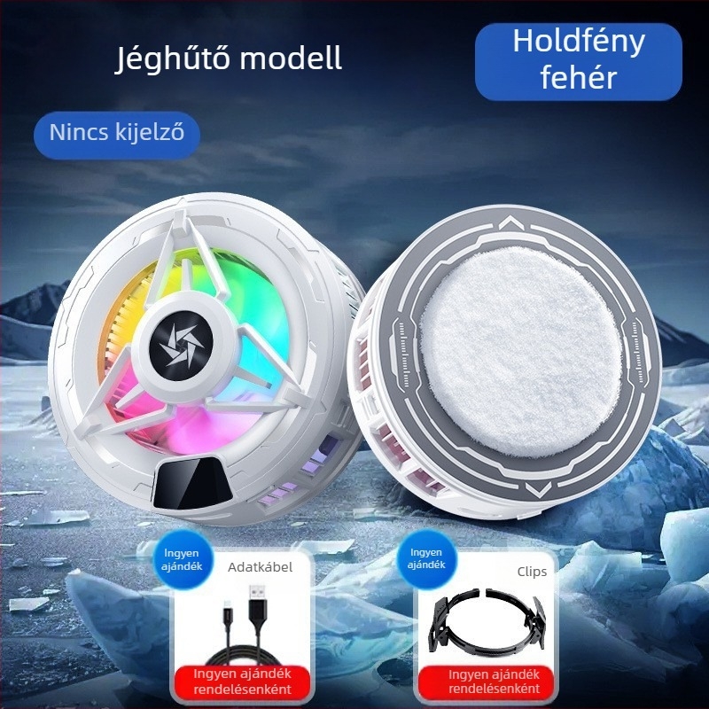 SL59 Mágneses hátsó klipsz digitális kijelzővel, félvezető hűtő radiátor okostelefonokhoz, 10W Type-C