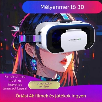 VR szemüveg, 3D sztereoszkópikus mozi, virtuális valóság, panorámai merülés, okostelefonhoz