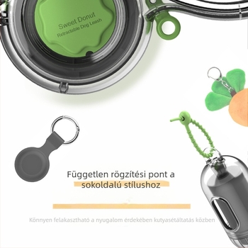 Automata visszahúzható háziállatpóráz, 3 m lapos kötéllel, hordozható sétapóráz kutyáknak, anti-lost