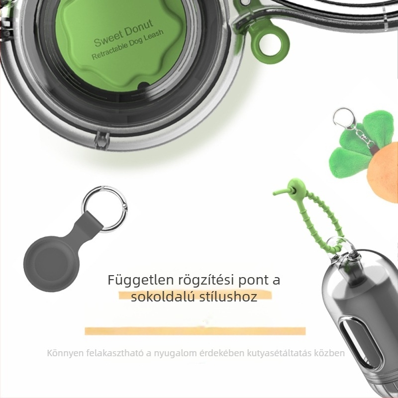 Automata visszahúzható háziállatpóráz, 3 m lapos kötéllel, hordozható sétapóráz kutyáknak, anti-lost