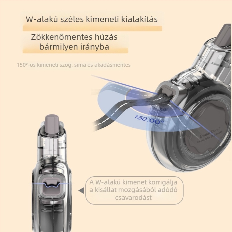 Automata visszahúzható háziállatpóráz, 3 m lapos kötéllel, hordozható sétapóráz kutyáknak, anti-lost
