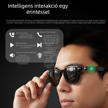 H06 okos szemüveg fordítással, zenével és hívásokkal; érintéses vezérlés; PC+ABS anyag