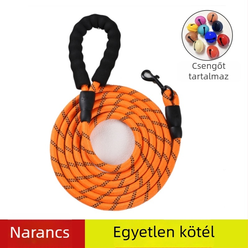 Nylon kutyapóráz, 2–3 m hosszú, kis-, közép- és nagytestű kutyáknak.