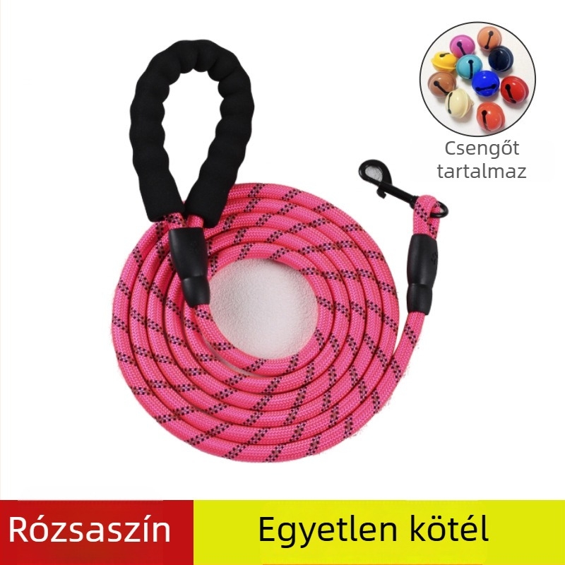 Nylon kutyapóráz, 2–3 m hosszú, kis-, közép- és nagytestű kutyáknak.