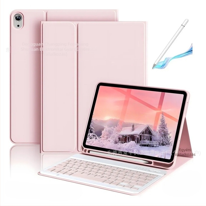 iPad A16 táblagéphez készült védőtok Bluetooth háttérvilágítású billentyűzettel — Kompatibilis az iPad tablet sorozattal; Bluetooth interfész; Ergonomikus támogatás; Logónyomtatás elérhető; Súly 0.75